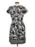 Perceptions Graphic Black Casual Dress Size 10 - photo 2