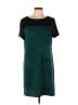 Perceptions Graphic Teal Casual Dress Size 12 (estimated, petite) - photo 1