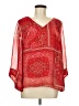 JM Collection 100% Polyester Red 3/4 Sleeve Blouse Size M - photo 1