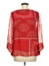 JM Collection 100% Polyester Red 3/4 Sleeve Blouse Size M - photo 2