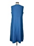 Unbranded Solid Blue Casual Dress Size L - photo 2