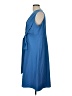 Unbranded Solid Blue Casual Dress Size L - photo 5