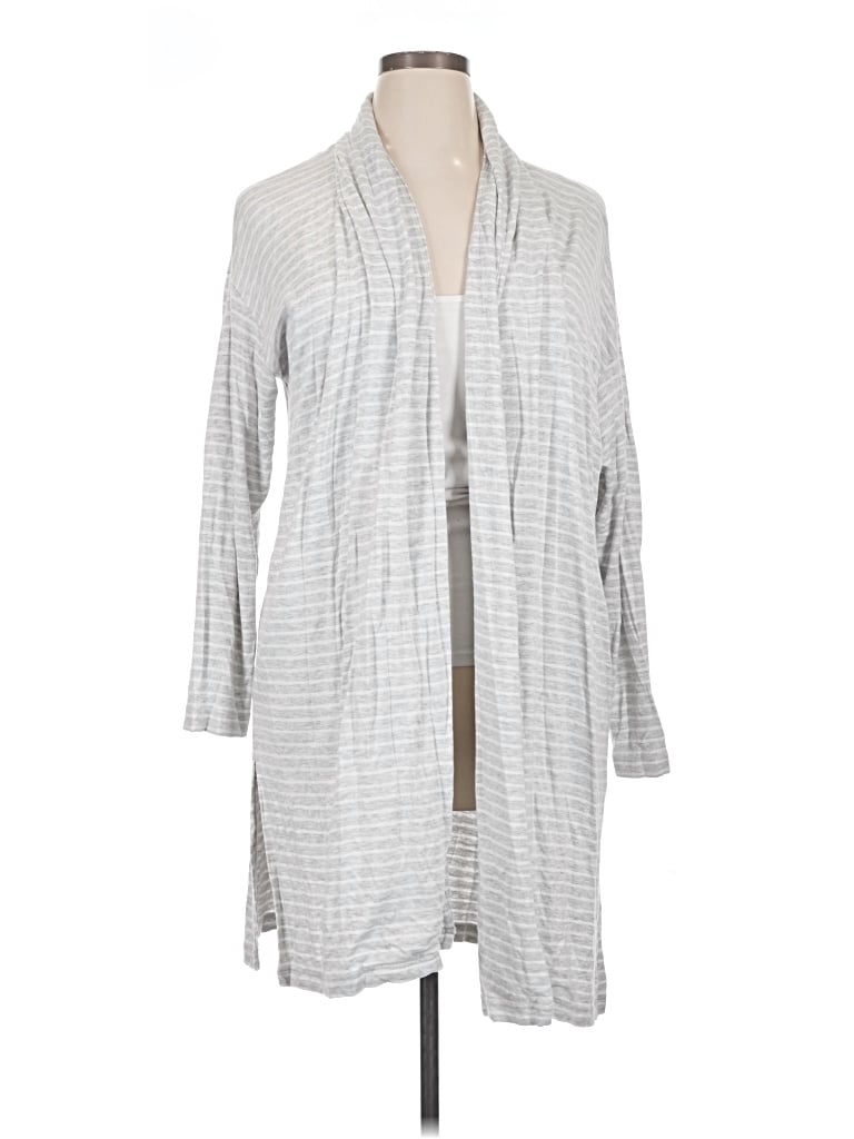 Pre-owned Lou & Grey Cardigan Sweater In Silver