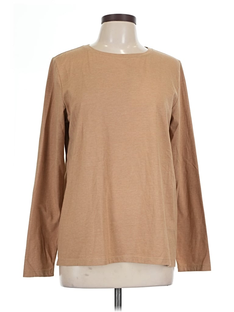 Pre-owned Coldwater Creek Long Sleeve T-shirt In Brown
