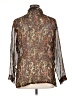 Chico's Animal Print Brown Long Sleeve Blouse Size XL - photo 2