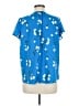 Hilary Radley 100% Polyester Blue Short Sleeve Blouse Size M - photo 2