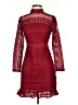 Unbranded 100% Polyester Burgundy Cocktail Dress Size 4 - photo 1
