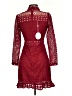 Unbranded 100% Polyester Burgundy Cocktail Dress Size 4 - photo 2