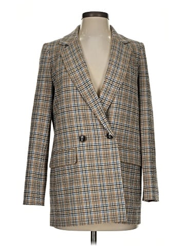 Madewell Caldwell Double-Breasted Blazer in Prejean Plaid (view 1)