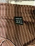 Shein Stripes Brown Long Sleeve Blouse Size 2 - photo 7