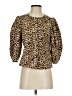 Zara Animal Print Gold 3/4 Sleeve Blouse Size XS - photo 1