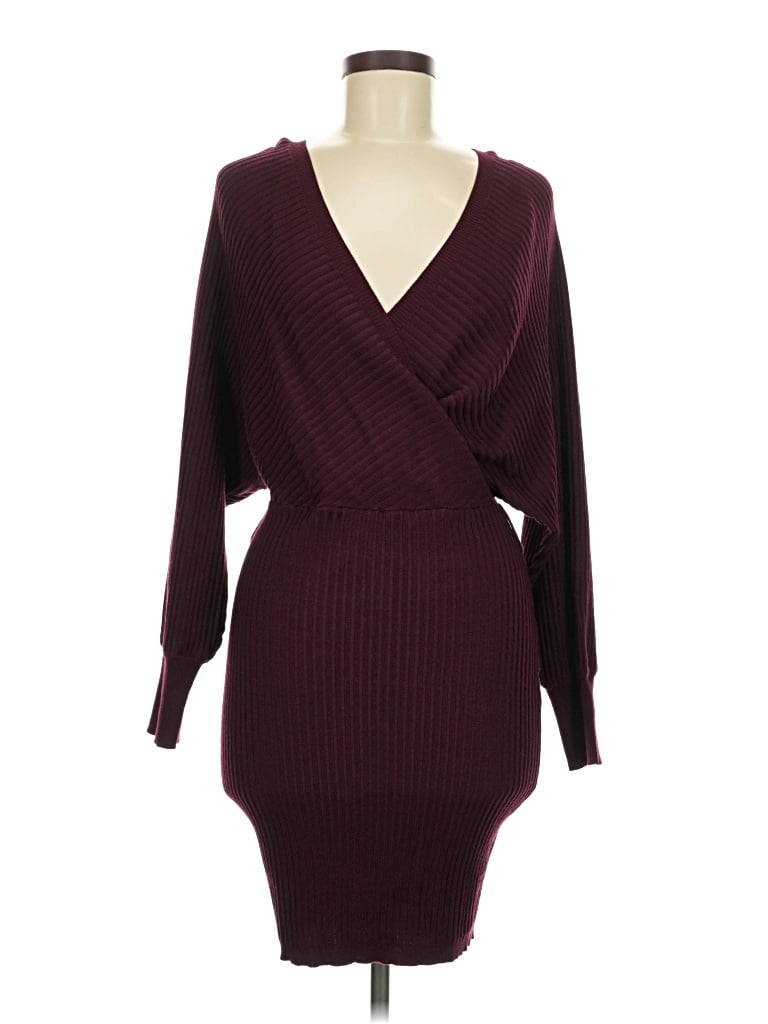 Pre-owned Love Tree Cocktail Dress In Burgundy
