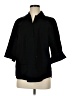 Chico's Black 3/4 Sleeve Button-Down Shirt Size Med Petite (1) - photo 1