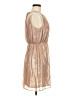 Worthington 100% Polyester Metallic Tan Cocktail Dress Size 8 Petite - photo 4