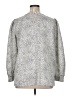 Ann Taylor LOFT 100% Polyester Silver Long Sleeve Blouse Size 14 - photo 2