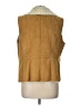 Talbots 100% Polyester Tan Faux Fur Vest Size L - photo 2