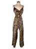 Moon River Animal Print Brown Jumpsuit Size M - photo 1