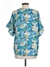 Umgee Blue Short Sleeve Blouse Size L - photo 2