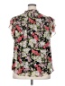 Anne Klein 100% Polyester Floral Black Short Sleeve Blouse Size 2X - photo 2