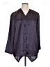 Nordstrom 100% Polyester Polka Dots Blue 3/4 Sleeve Blouse Size XL - photo 1