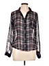 Weavers 100% Polyester Plaid Black Long Sleeve Blouse Size L - photo 1