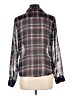 Weavers 100% Polyester Plaid Black Long Sleeve Blouse Size L - photo 2