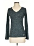 Nike 100% Polyester Gray Long Sleeve T-Shirt Size S - photo 1