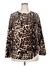 White Stag Animal Print Brown Pullover Sweater Size 20 - photo 1
