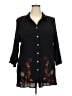 Koret 100% Polyester Black 3/4 Sleeve Blouse Size 2X - photo 1
