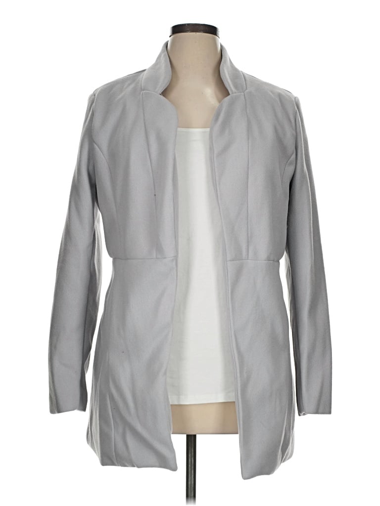 Pre-owned Shein Blazer Jacket In Gray