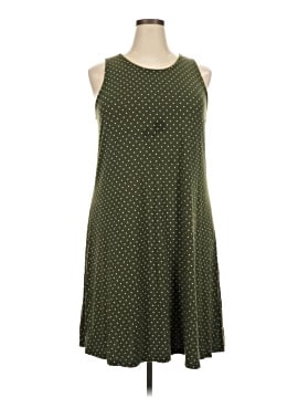 old navy green swing dress Green And White Printed Button Up Long Sleeve Midi Dress – AX Paris US main image 1