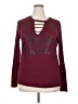 Wound Up Burgundy Long Sleeve Top Size XXL - photo 1