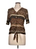 First Option Brown Short Sleeve Top Size L (estimated) - photo 1