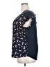Tempted 100% Polyester Blue Short Sleeve Blouse Size XXL - photo 5