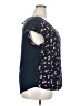 Tempted 100% Polyester Blue Short Sleeve Blouse Size XXL - photo 4