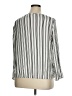 Torrid Stripes Silver 3/4 Sleeve Blouse Size 1X Plus (1) - photo 2