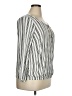 Torrid Stripes Silver 3/4 Sleeve Blouse Size 1X Plus (1) - photo 4
