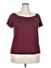 Eye Candy Burgundy Short Sleeve Top Size 2X - photo 1