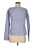 Lewit 100% Cotton Stripes Blue Long Sleeve Blouse Size M - photo 1