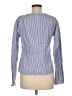 Lewit 100% Cotton Stripes Blue Long Sleeve Blouse Size M - photo 2