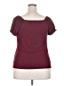 Eye Candy Burgundy Short Sleeve Top Size 2X - photo 2