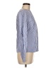Lewit 100% Cotton Stripes Blue Long Sleeve Blouse Size M - photo 4