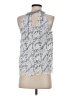 Adiva 100% Polyester Silver Sleeveless Blouse Size S - photo 2