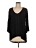 XCVI Black 3/4 Sleeve Top Size M - photo 1