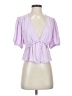 Lulus 100% Polyester Purple Short Sleeve Blouse Size S - photo 1