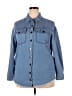 Unbranded Blue Long Sleeve Button-Down Shirt Size XXL (estimated) - photo 1