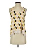 Bar III 100% Polyester Yellow Sleeveless Blouse Size XS - photo 1