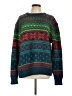 Original Use 100% Recycled Polyester Print Teal Pullover Sweater Size L - photo 1