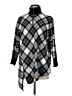 Per Se By Carlisle Plaid Black Ivory Turtleneck Sweater Size 8 - photo 1