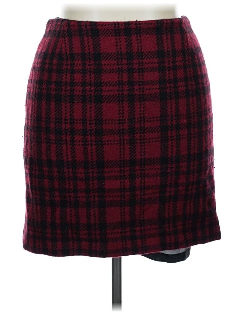 Pre-owned Eddie Bauer Formal Skirt In Burgundy